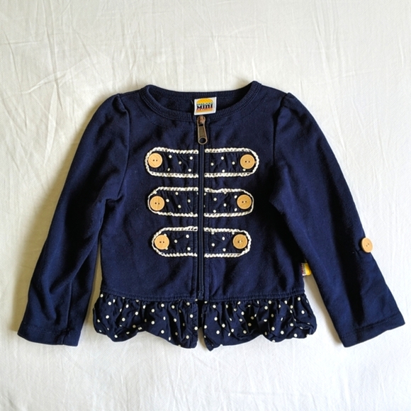 harajuku mini x target military style zip-up cardigan jacket 3T toddler girls - Picture 1 of 9